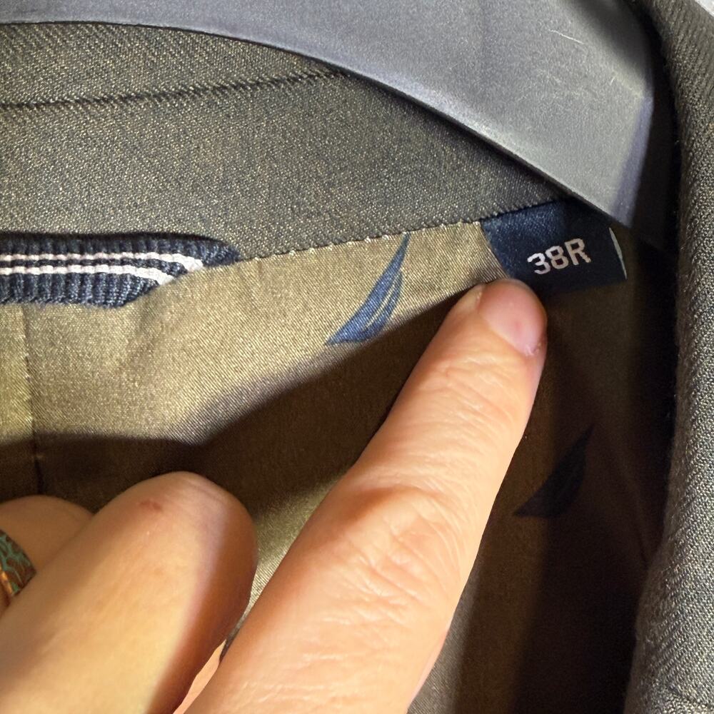 Nautica Men's Modern-Fit Stretch Fall Suit Olive Green  38R 32W $395 - Picture 11 of 16